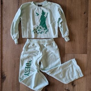 Kids 6/7 Sage Green Wicked Graphic Matching Set